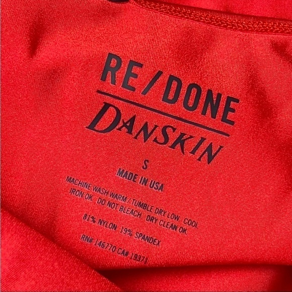 NWT RE/DONE X DANSKIN 90s Scoop Back Sleeveless Tank High Cut Thong Bodysuit S‎ - Picture 6 of 6